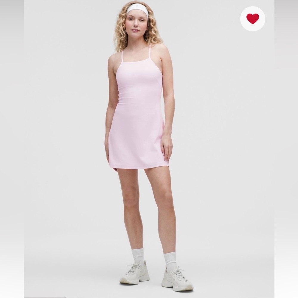 Lululemon Athletica Side Slit Cami Strap Dress - Pink Organza - 10